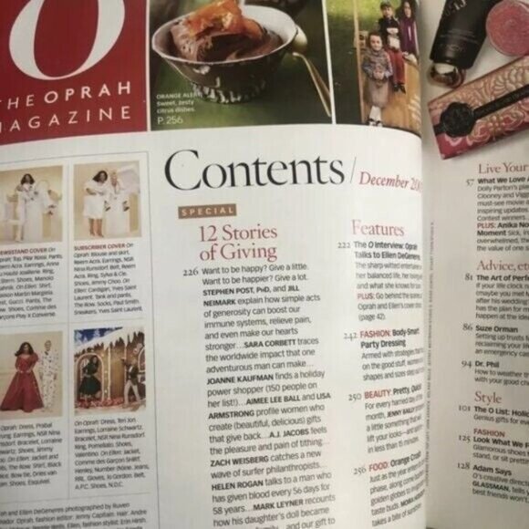 2009 O Magazine Ellen Degeneres & Oprah Winfrey Christmas Holiday December - Picture 7 of 10